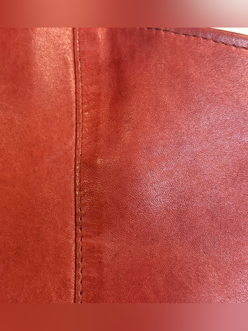 SAMBER 100% LEATHER RUST VEST 70s - Picture 13 of 16